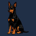 Watercolor Manchester Terrier Adult Unisex T-Shirt