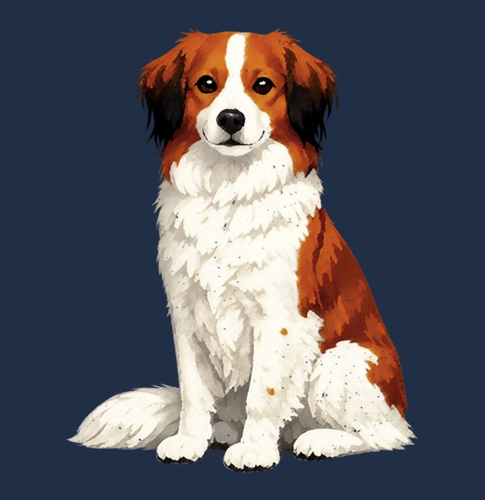 Watercolor Nederlandse Kooikerhondje Adult Unisex T-Shirt