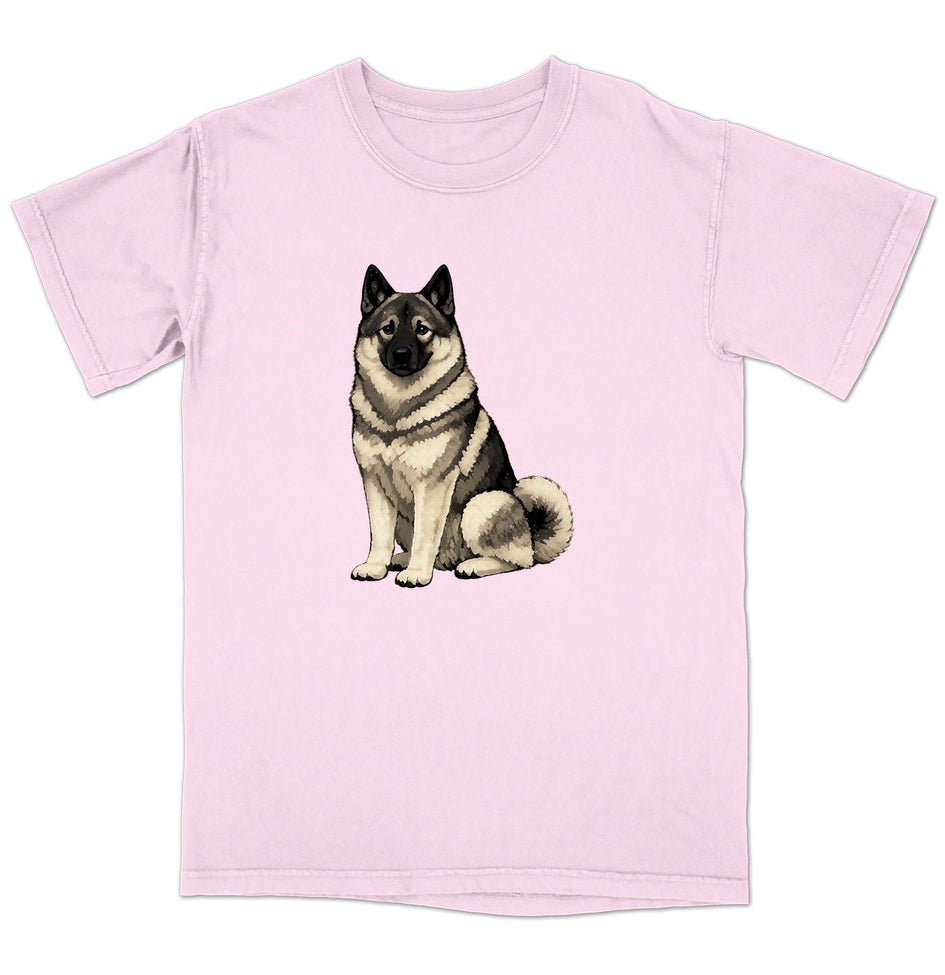 Watercolor Norwegian Elkhound Adult Unisex T-Shirt