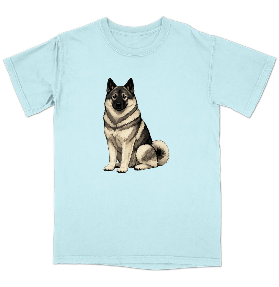 Watercolor Norwegian Elkhound Adult Unisex T-Shirt