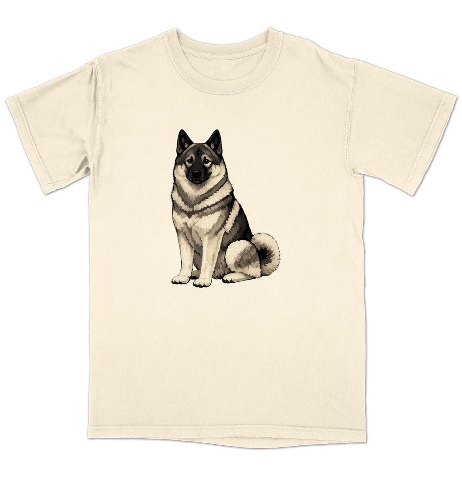 Watercolor Norwegian Elkhound Adult Unisex T-Shirt
