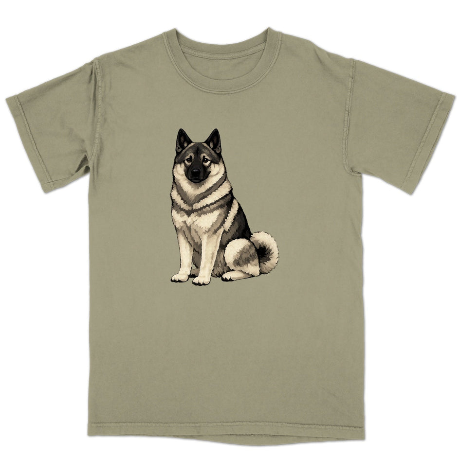 Watercolor Norwegian Elkhound Adult Unisex T-Shirt
