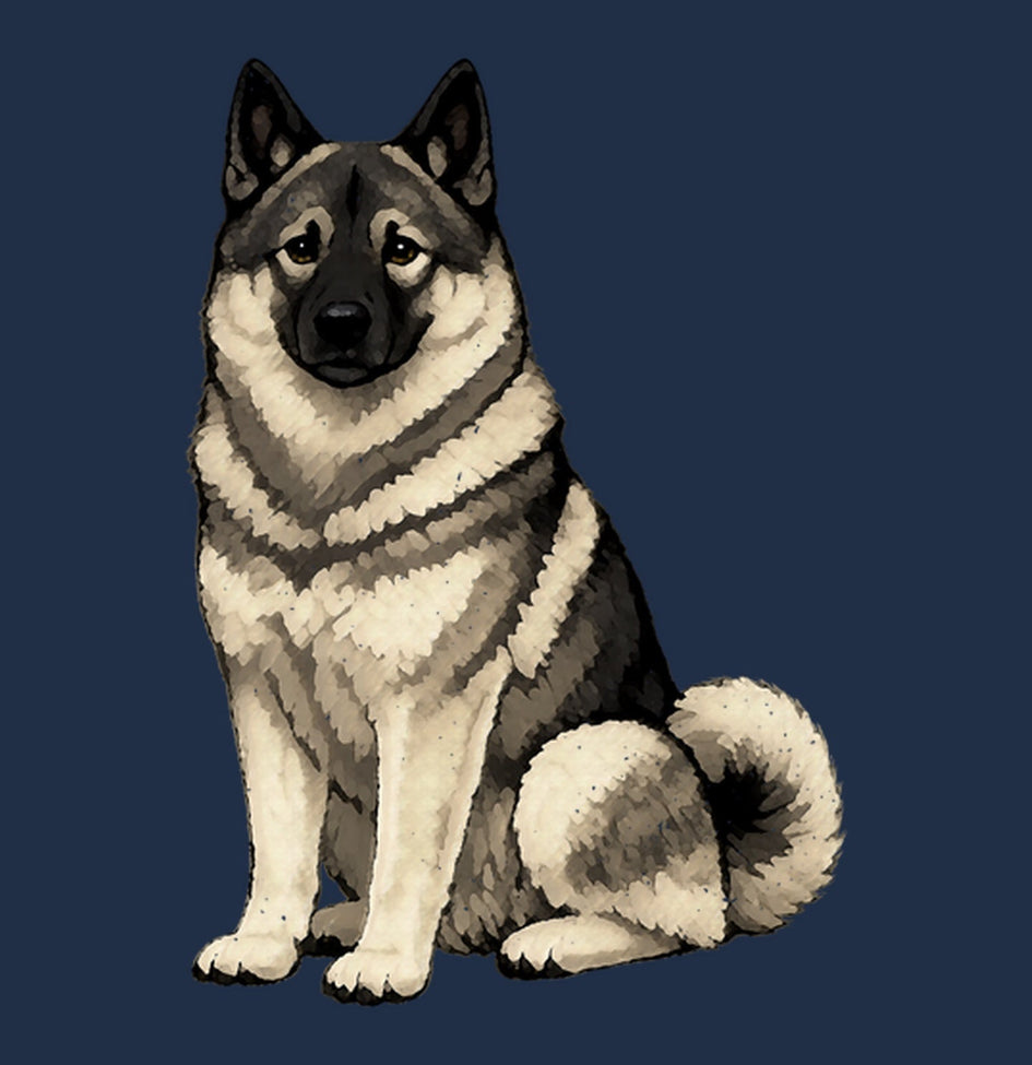 Watercolor Norwegian Elkhound Adult Unisex T-Shirt