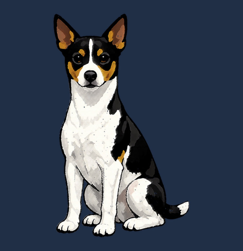 Watercolor Rat Terrier Adult Unisex T-Shirt