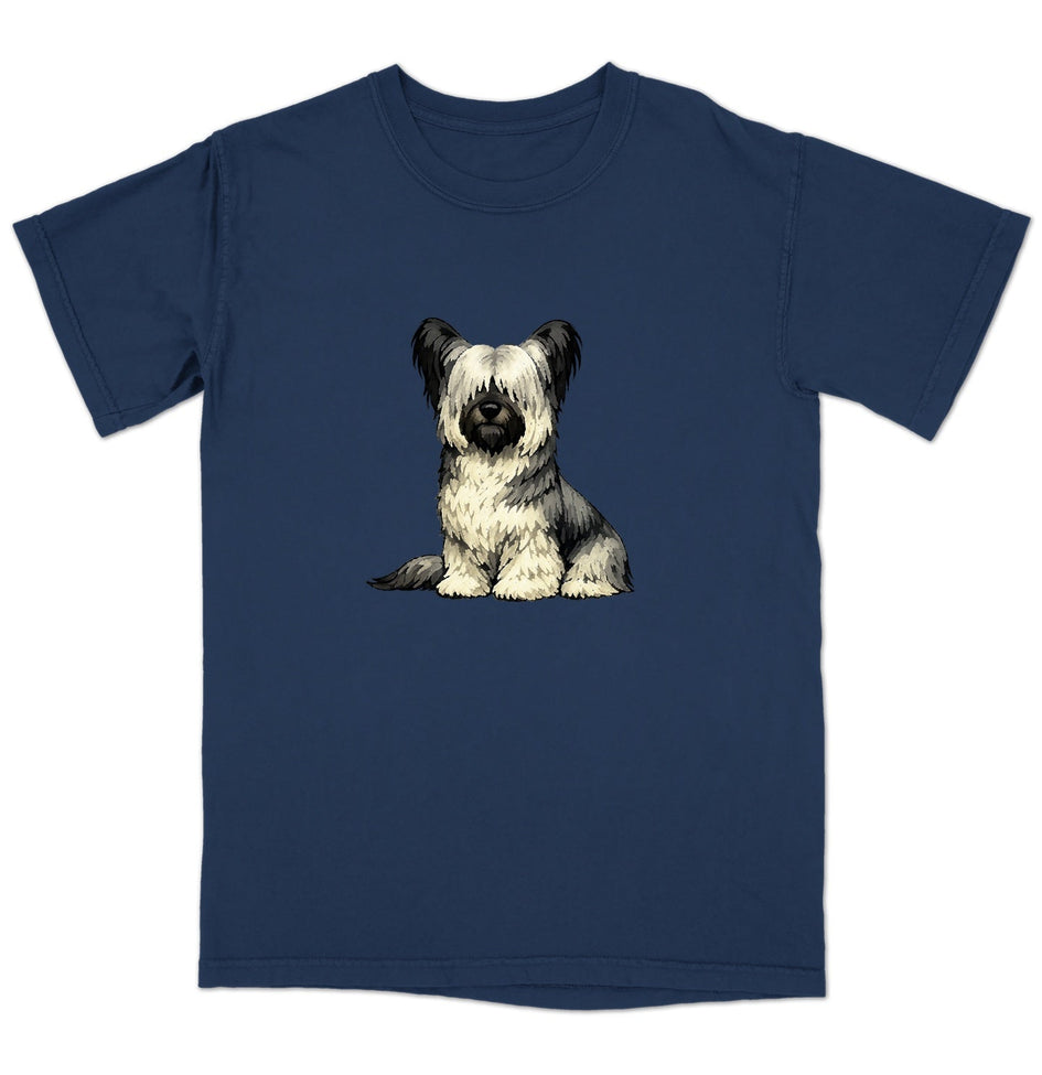 Watercolor Skye Terrier Adult Unisex T-Shirt