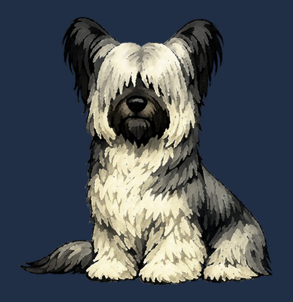 Watercolor Skye Terrier Adult Unisex T-Shirt