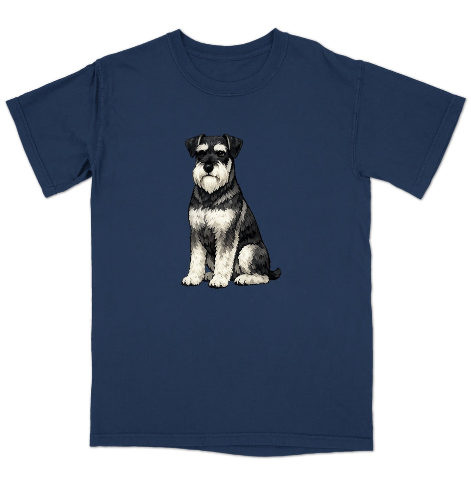 Watercolor Standard Schnauzer Adult Unisex T-Shirt