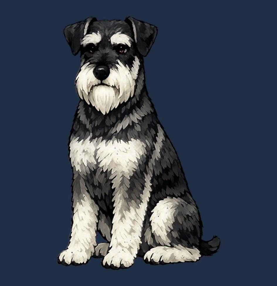 Watercolor Standard Schnauzer Adult Unisex T-Shirt