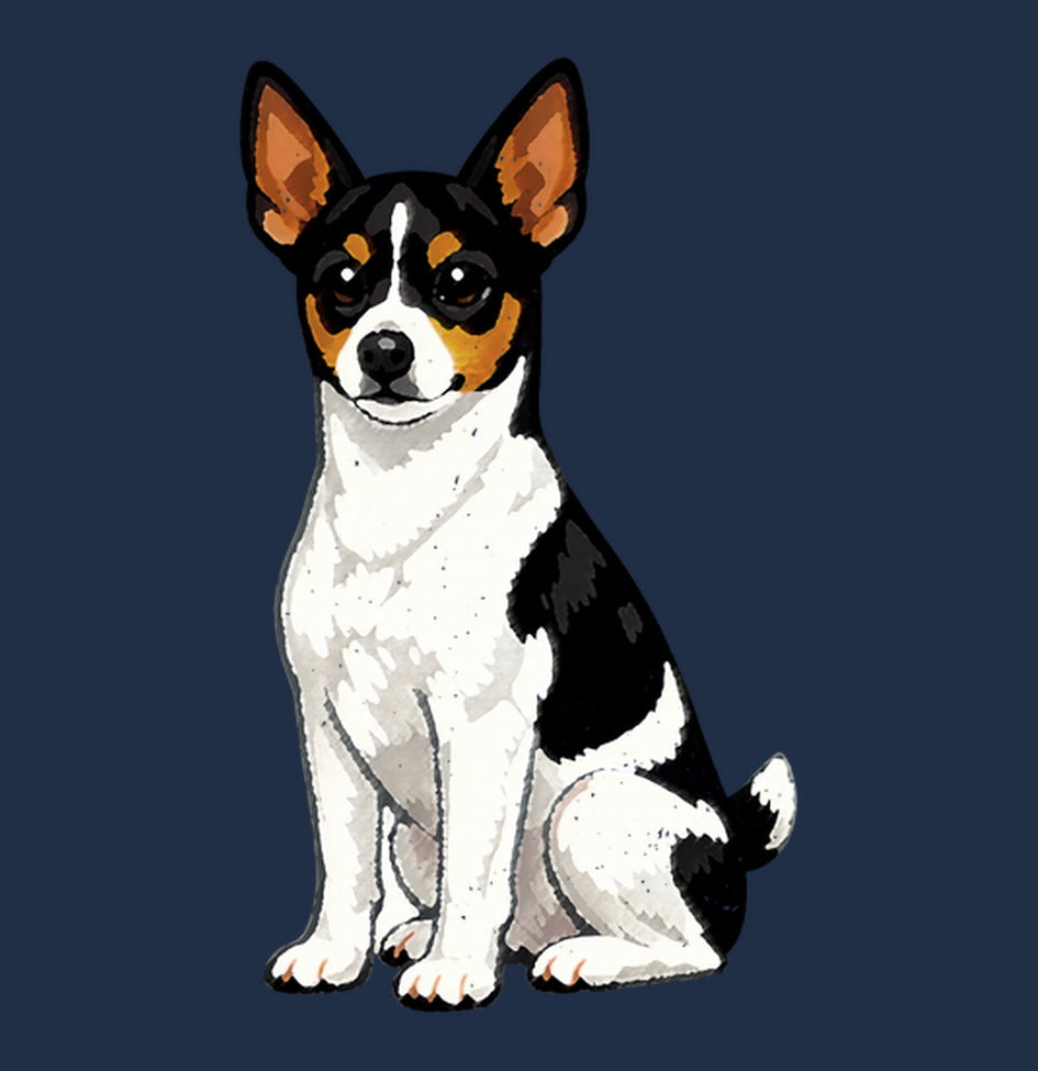 Watercolor Toy Fox Terrier Adult Unisex T-Shirt