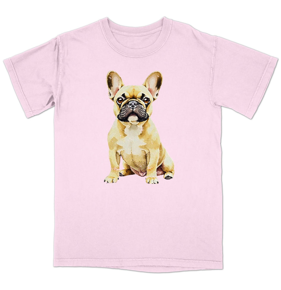 Watercolor French Bulldog Adult Unisex T-Shirt