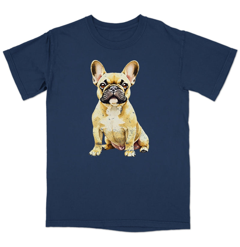 Watercolor French Bulldog Adult Unisex T-Shirt