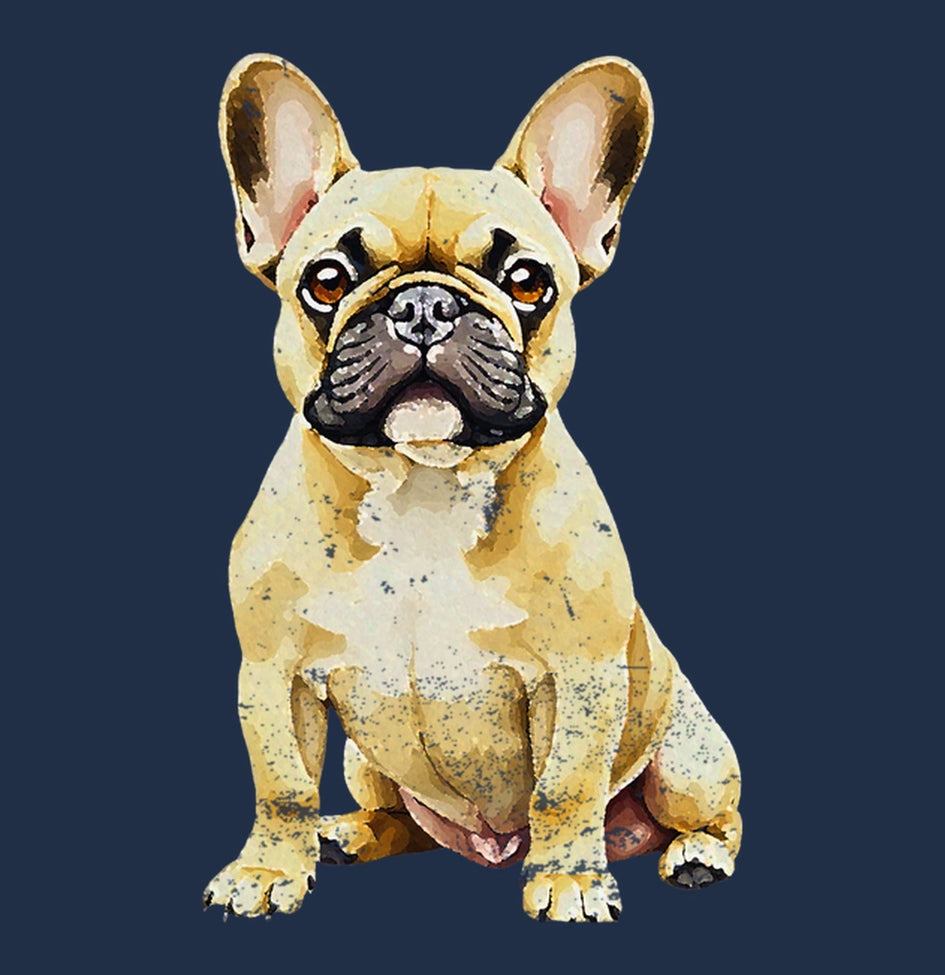 Watercolor French Bulldog Adult Unisex T-Shirt
