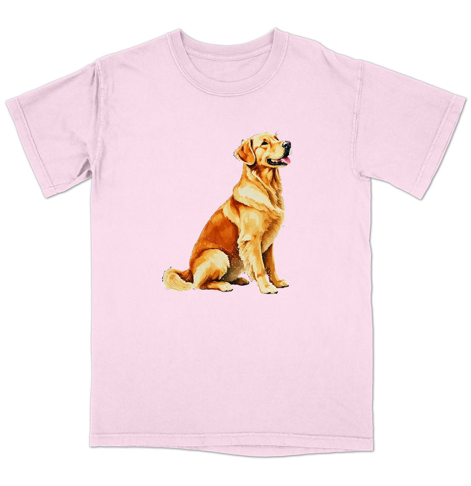 Watercolor Golden Retriever Adult Unisex T-Shirt