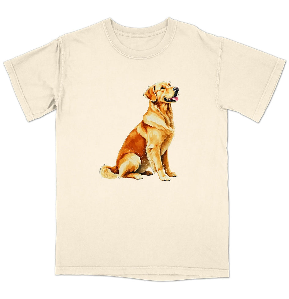 Watercolor Golden Retriever Adult Unisex T-Shirt