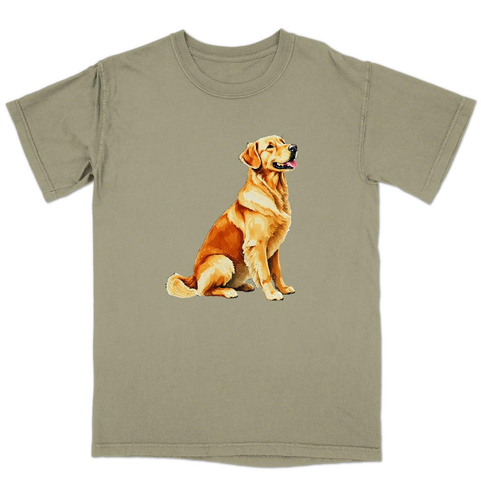 Watercolor Golden Retriever Adult Unisex T-Shirt