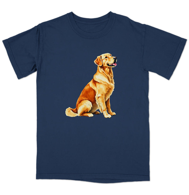 Watercolor Golden Retriever Adult Unisex T-Shirt