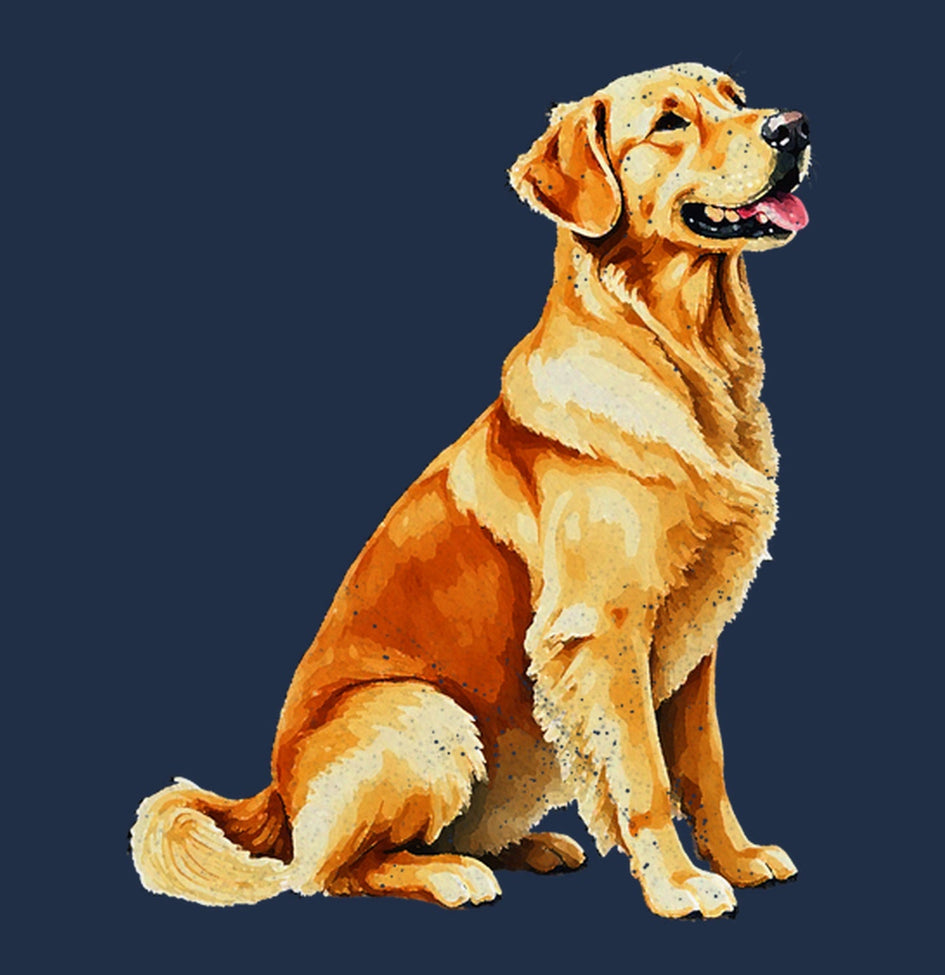 Watercolor Golden Retriever Adult Unisex T-Shirt