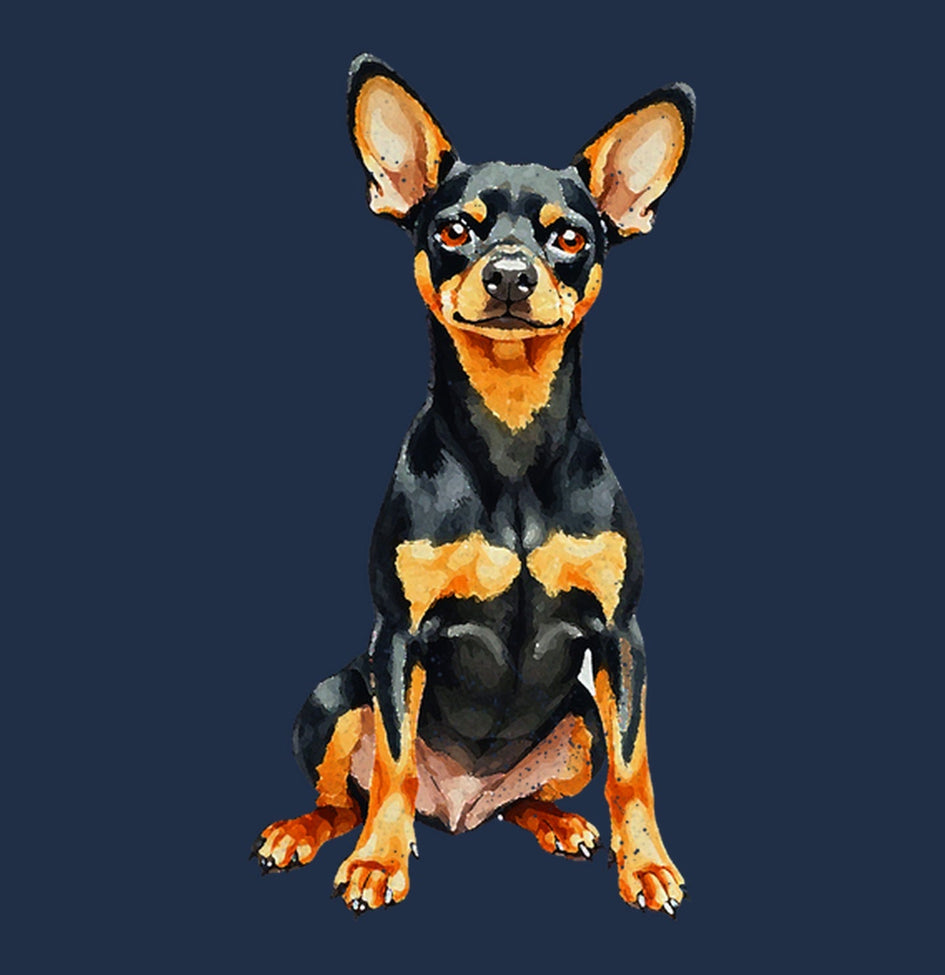 Watercolor Miniature Pinscher Adult Unisex T-Shirt