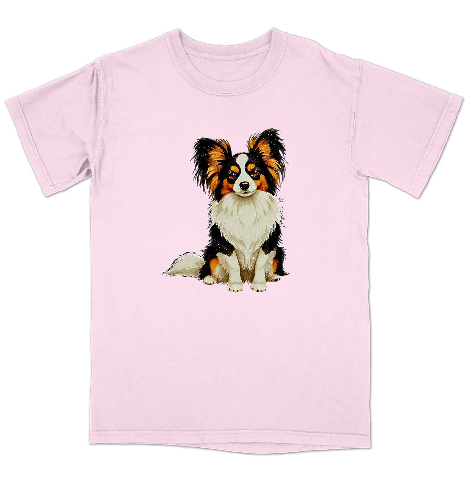 Watercolor Papillon Adult Unisex T-Shirt