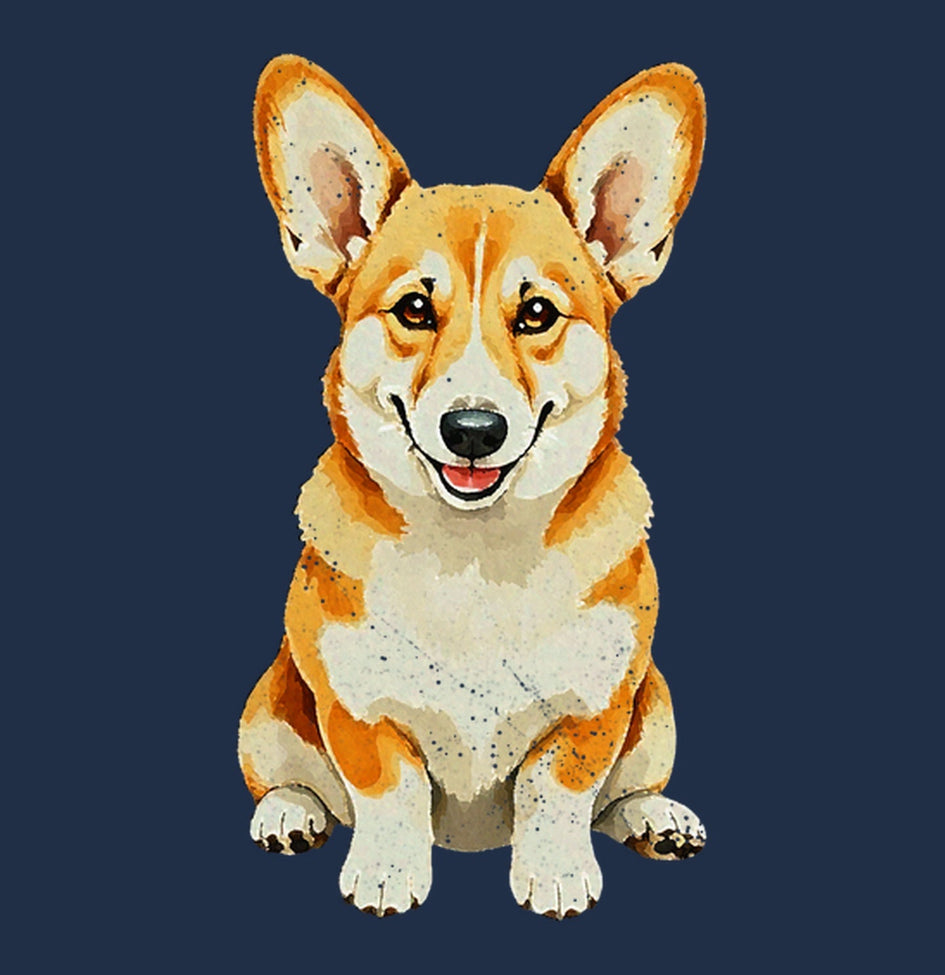 Watercolor Pembroke Welsh Corgi Adult Unisex T-Shirt