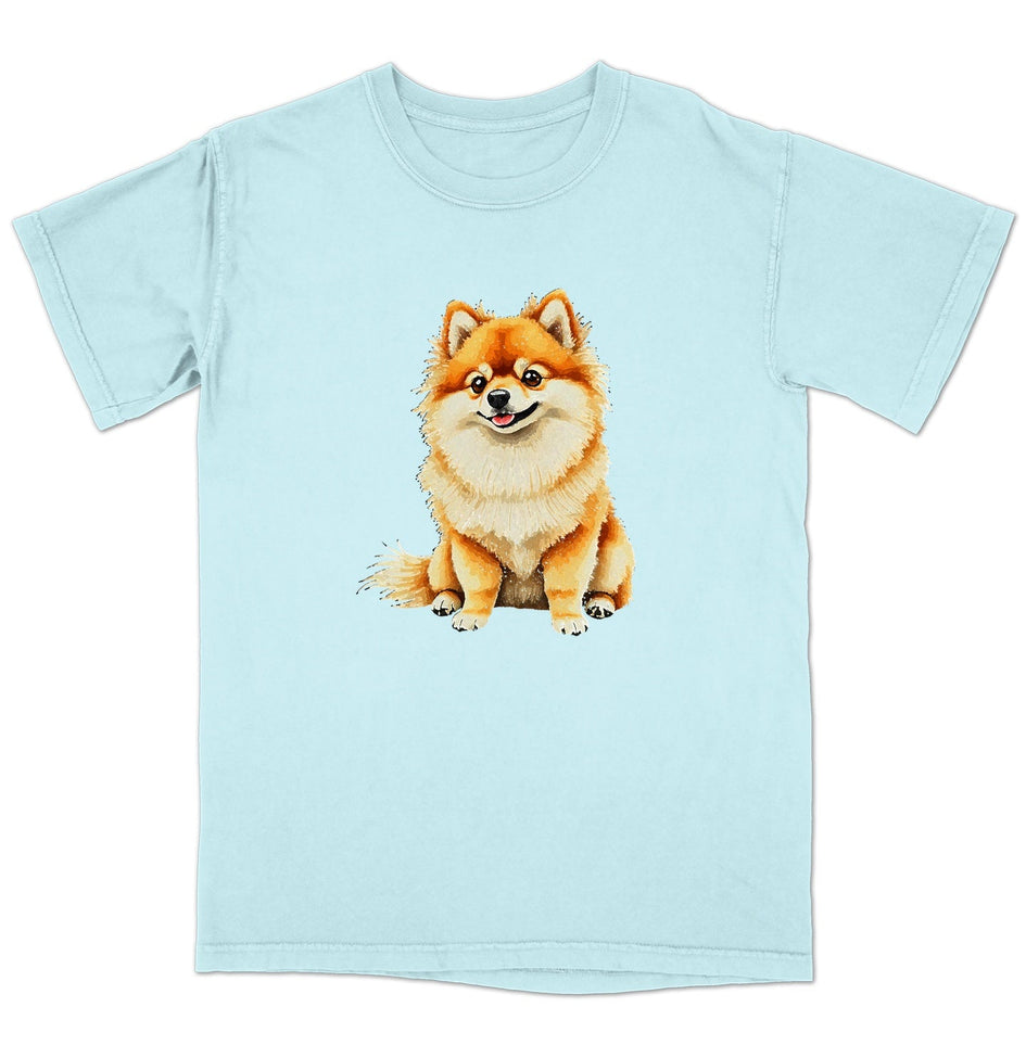 Watercolor Pomeranian Adult Unisex T-Shirt