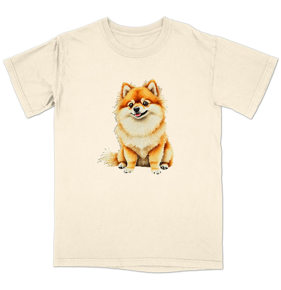 Watercolor Pomeranian Adult Unisex T-Shirt