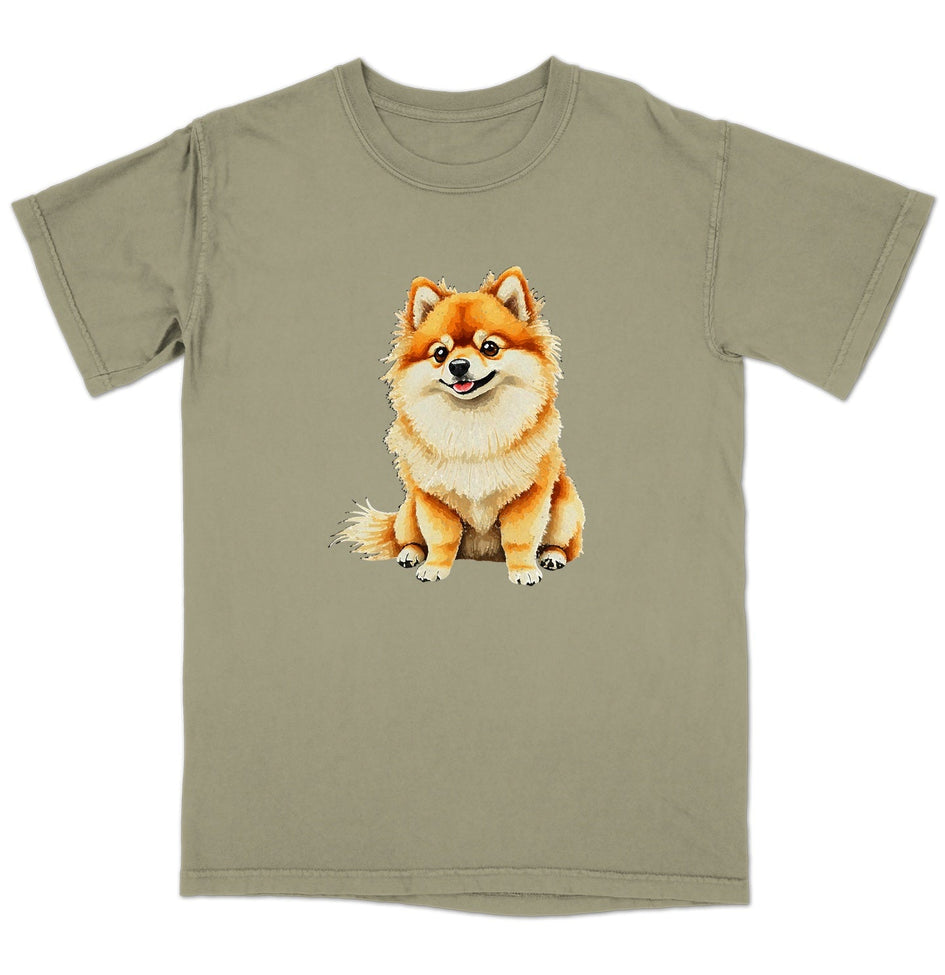 Watercolor Pomeranian Adult Unisex T-Shirt