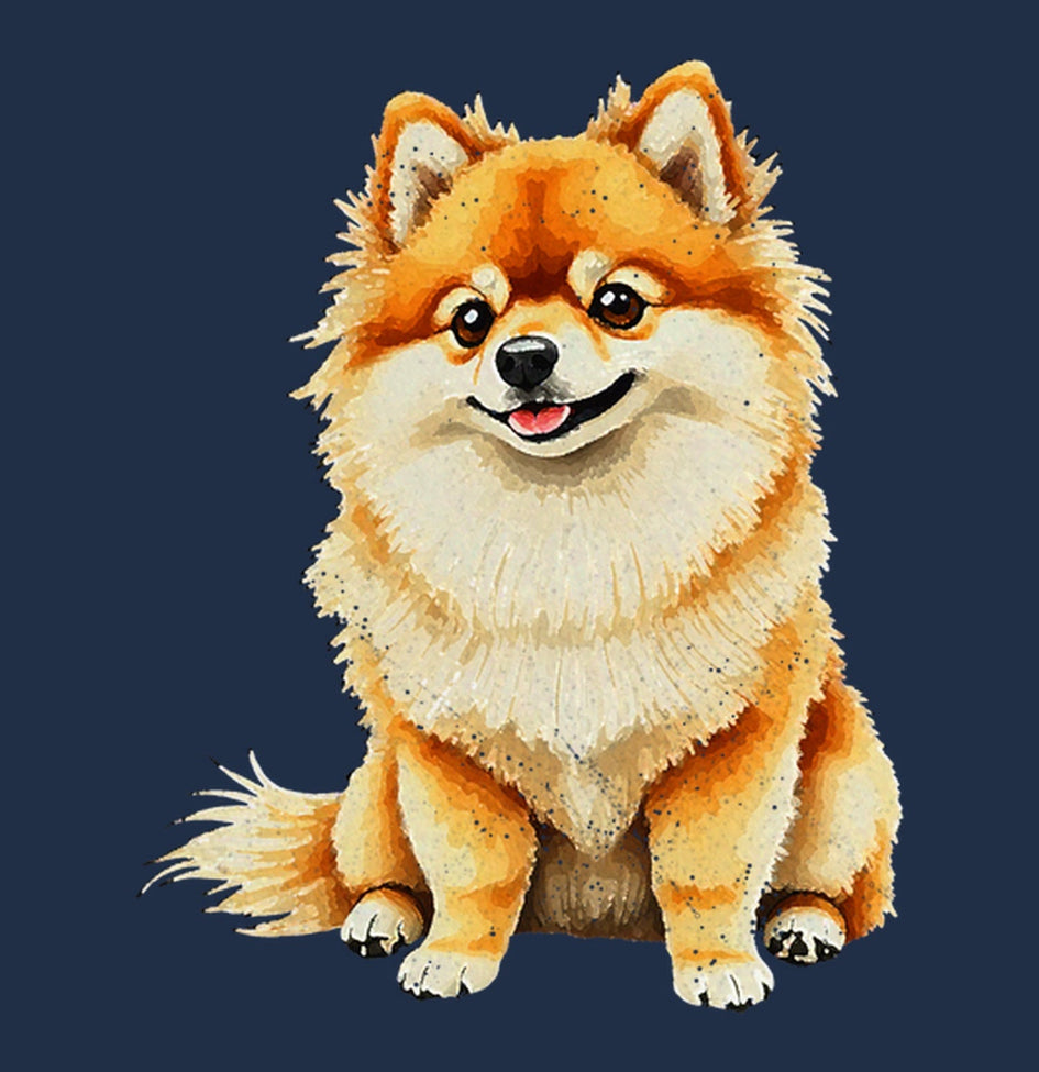 Watercolor Pomeranian Adult Unisex T-Shirt