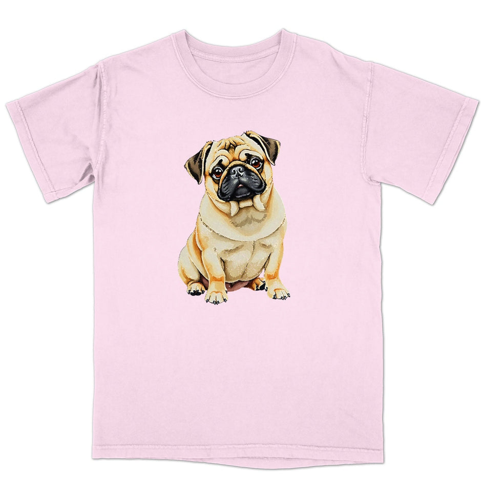 Watercolor Pug Adult Unisex T-Shirt