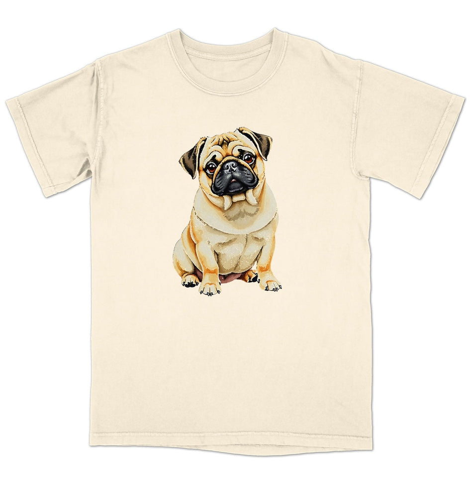 Watercolor Pug Adult Unisex T-Shirt