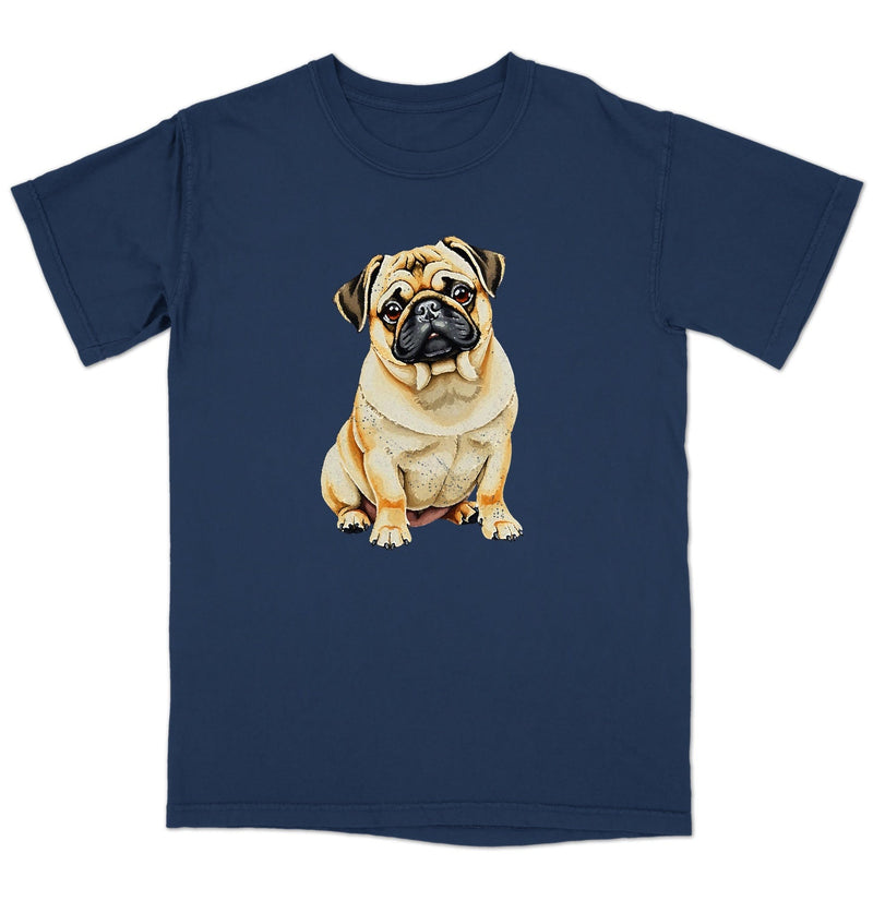 Watercolor Pug Adult Unisex T-Shirt