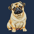 Watercolor Pug Adult Unisex T-Shirt