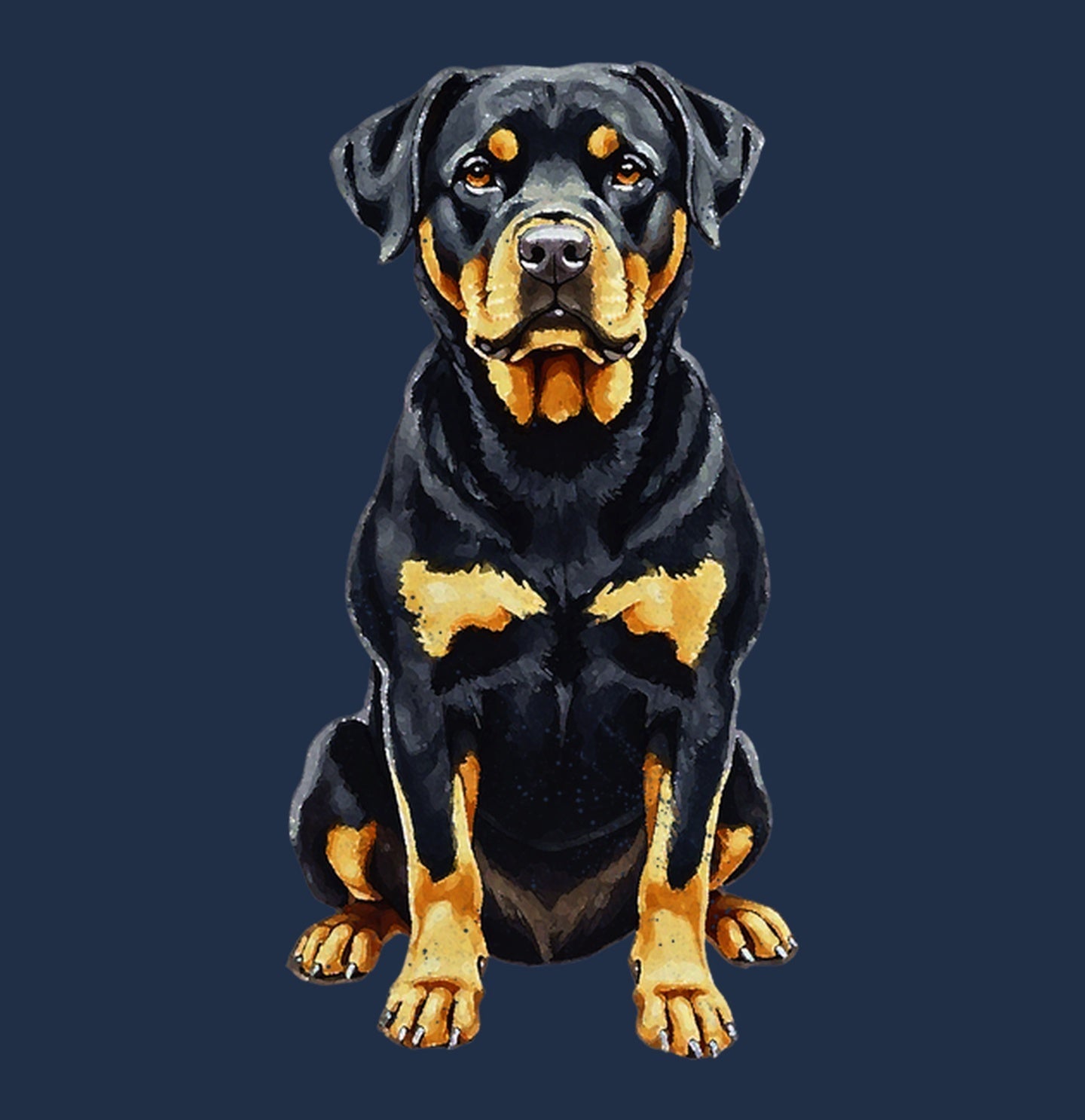 Watercolor Rottweiler Adult Unisex T-Shirt | AKC Shop