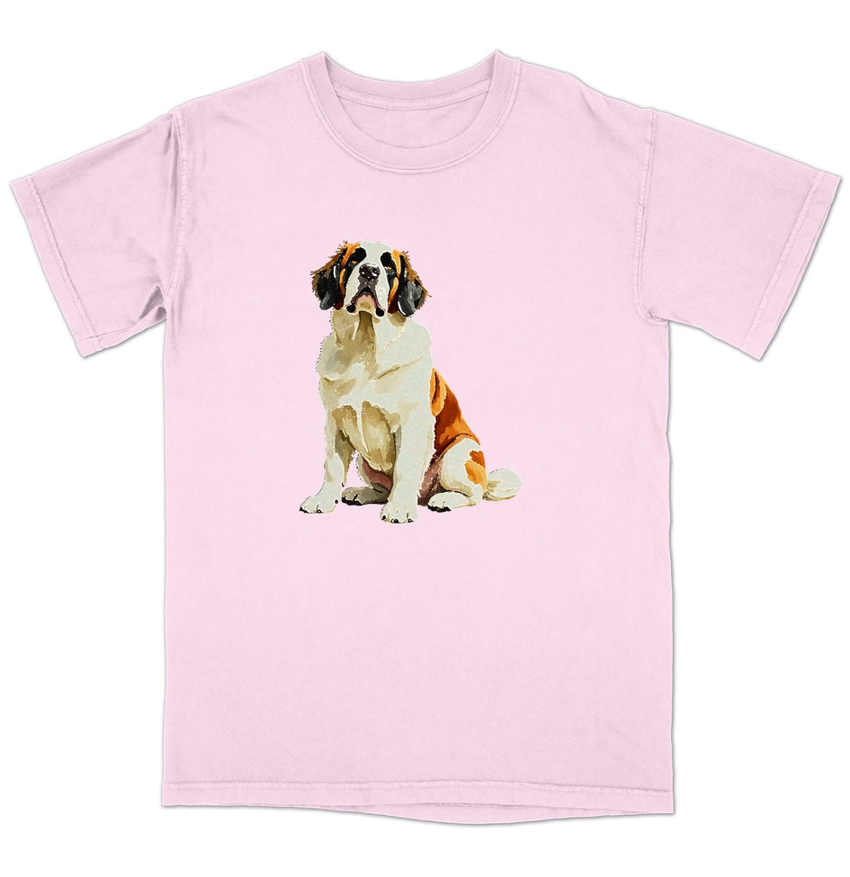 Watercolor Saint Bernard  Adult Unisex T-Shirt