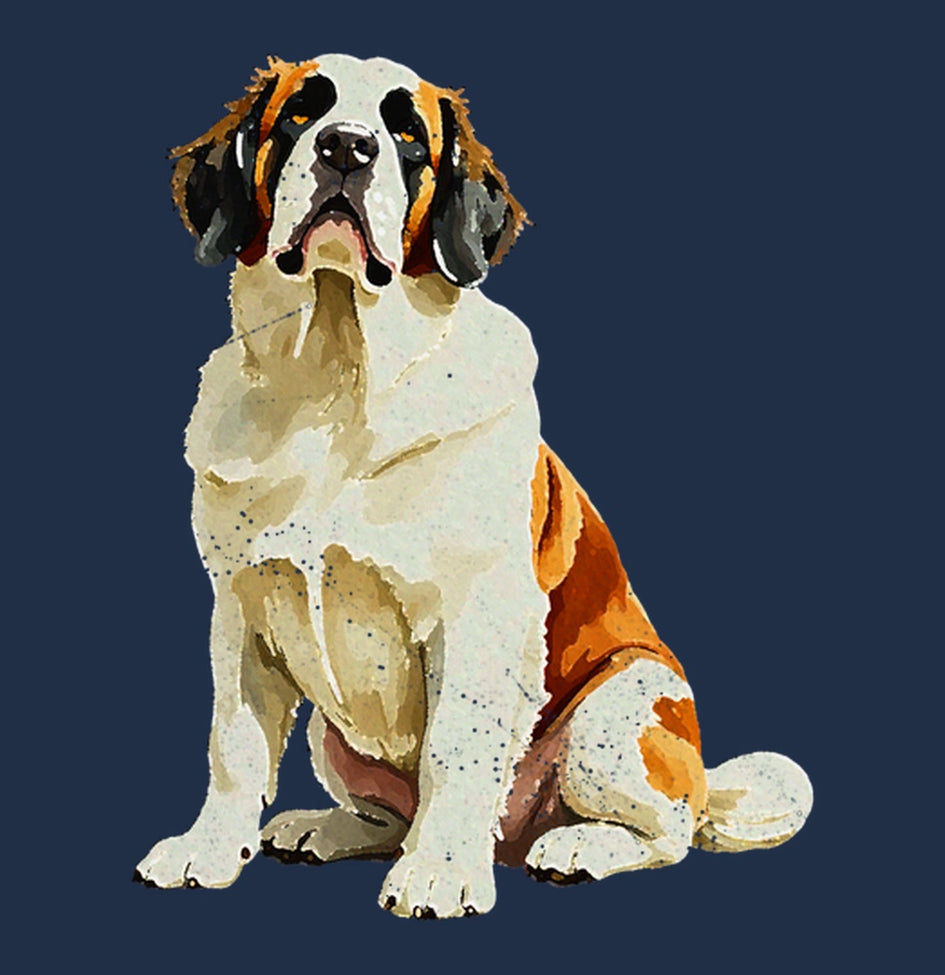 Watercolor Saint Bernard  Adult Unisex T-Shirt
