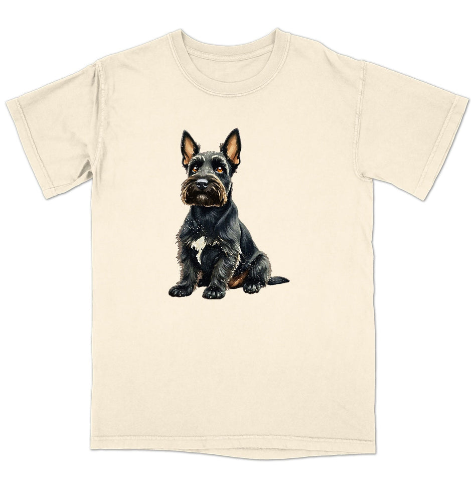 Watercolor Scottish Terrier Adult Unisex T-Shirt