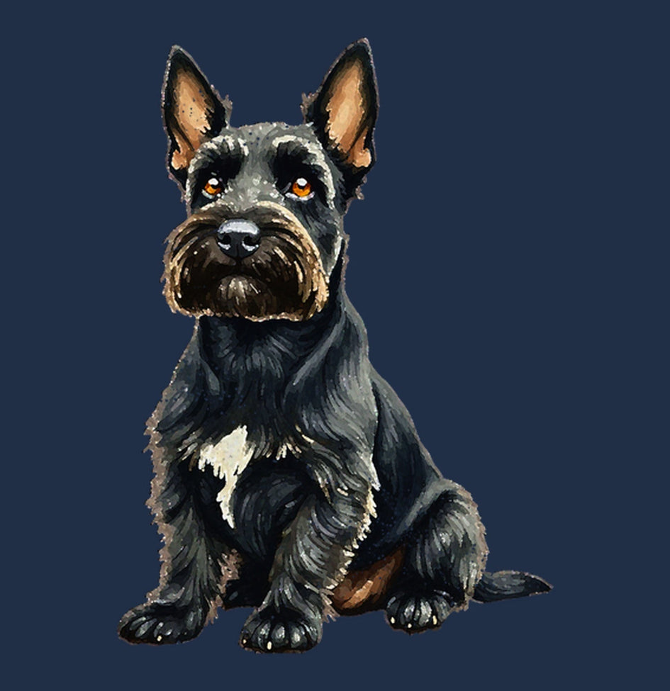 Watercolor Scottish Terrier Adult Unisex T-Shirt