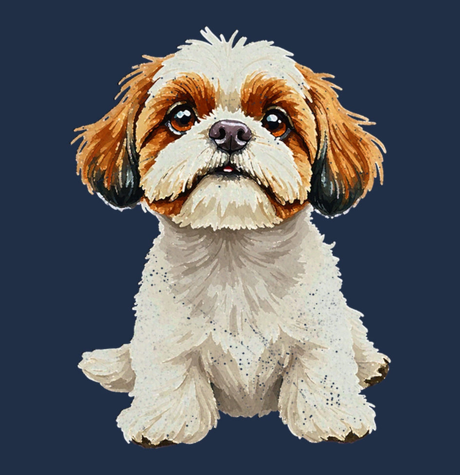 Watercolor Shih Tzu Adult Unisex T-Shirt