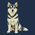 Watercolor Siberian Husky Adult Unisex T-Shirt