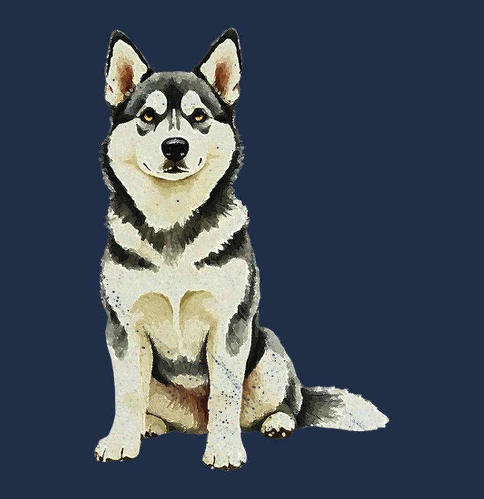 Watercolor Siberian Husky Adult Unisex T-Shirt
