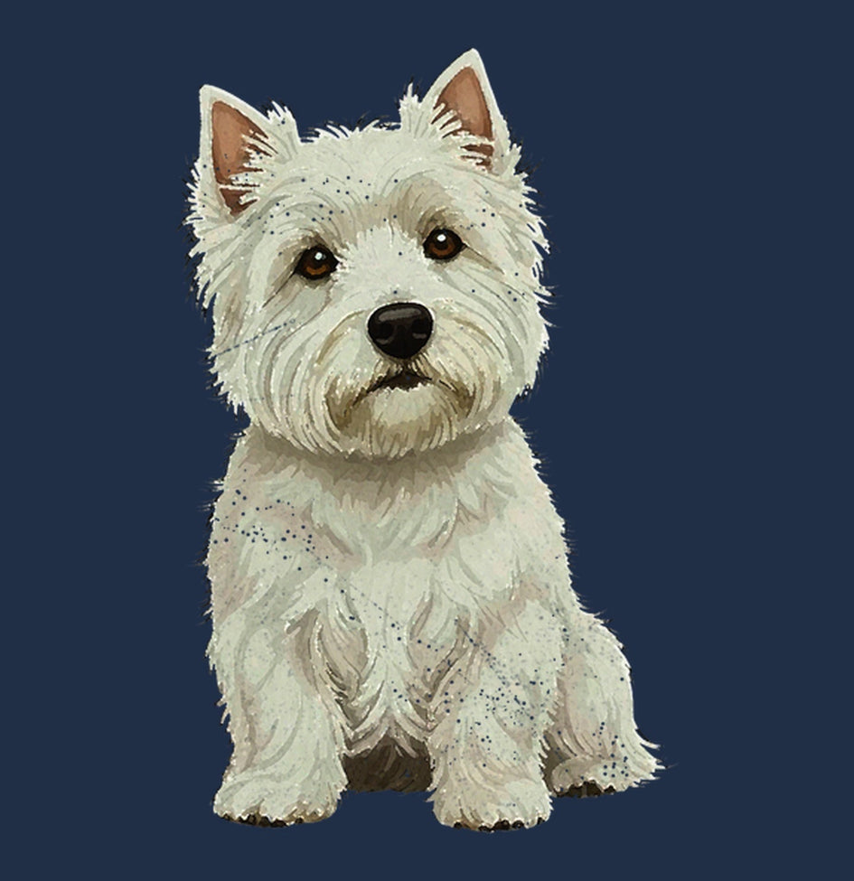 Watercolor West Highland White Terrier Adult Unisex T-Shirt