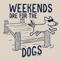 Weekends are for the Dogs - Ladies Curvy V-Neck Tee