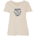 Weekends are for the Dogs - Ladies Curvy V-Neck Tee