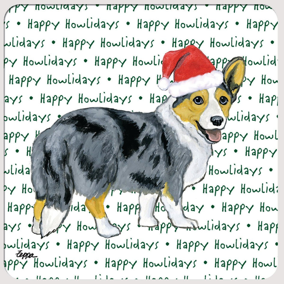 Cardigan Welsh Corgi "Happy Howlidays" Coaster