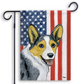 Cardigan Welsh Corgi  Americana Garden Flag