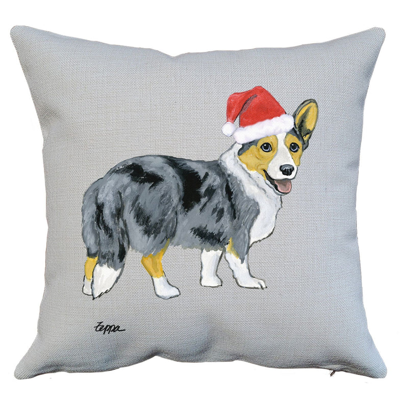 Cardigan Welsh Corgi Santa Pillow Cover