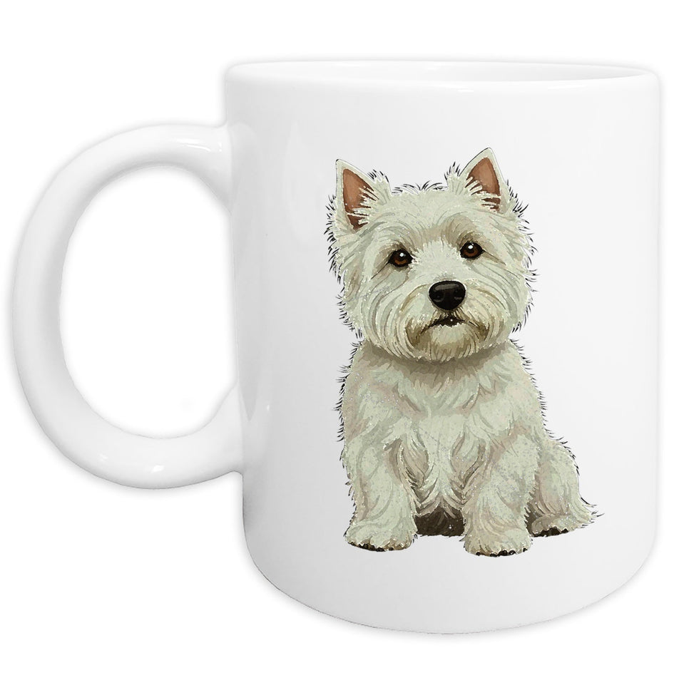 West Highland White Terrier Watercolor - Ceramic Mug
