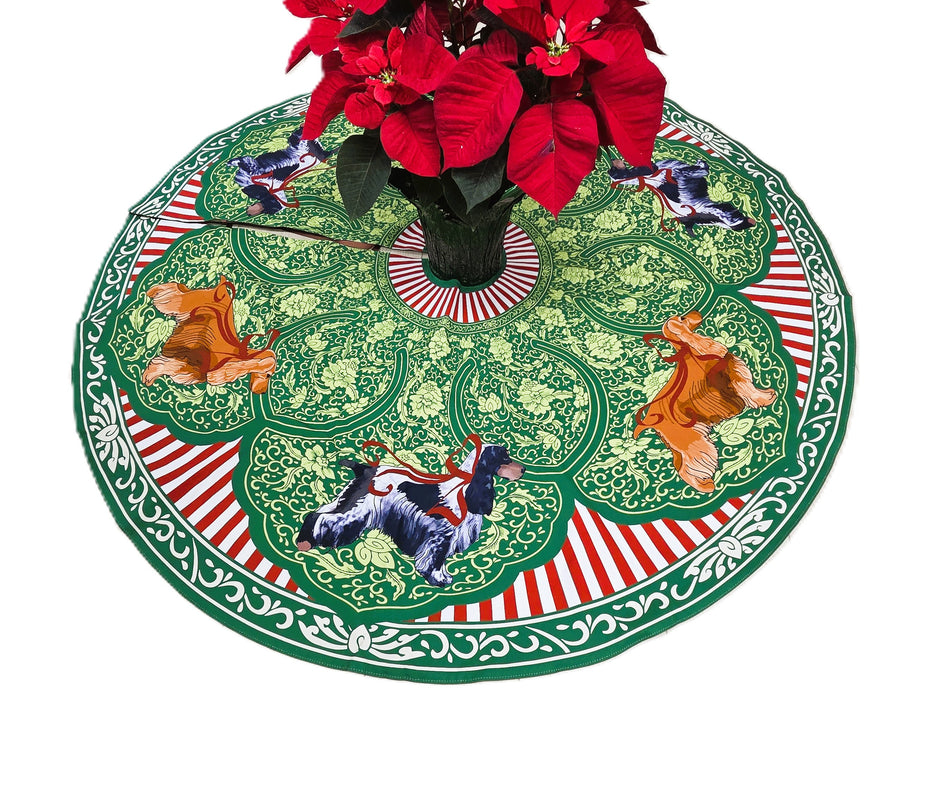 English Cocker Spaniel Christmas Tree Skirt