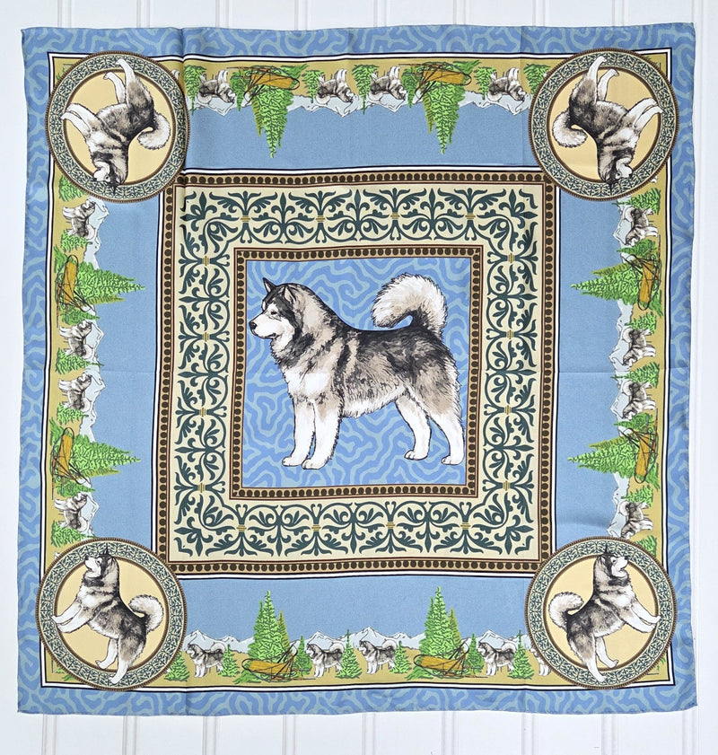 Alaskan Malamute Silk Scarf