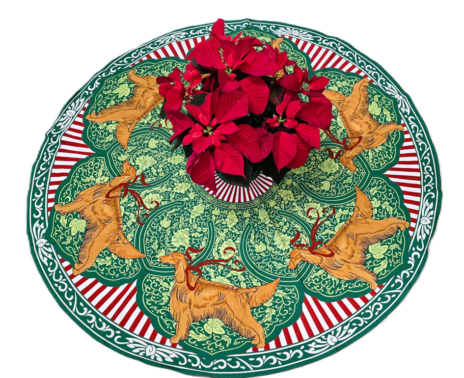 Irish Setter Christmas Tree Skirt